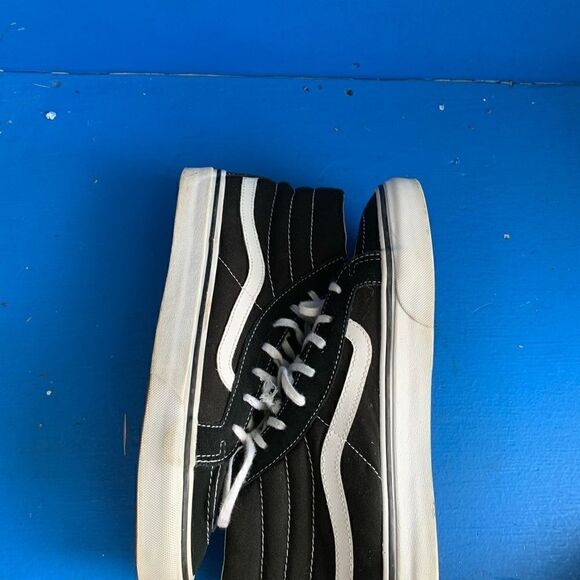 Men's Size 7.5 VANS Checkerboard High Tops Skate Skateboard Shoes Sneakers Suede - Picture 6 of 16